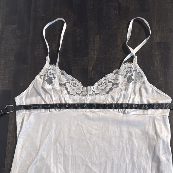 Vassarette White Lace Trimmed Slip Dress Size Large - Picture 6 of 8